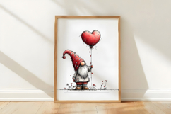 Whimsical Valentine Gnome Clipart Product Image 3