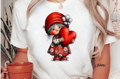 whimsical valentine gnome clipart Product Image 3