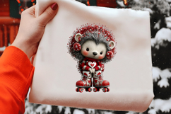 Whimsical Valentine Hedgehog Clipart Product Image 2