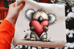 Whimsical Valentine Koala Clipart Product Image 2