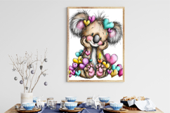 Whimsical Valentine Koala Clipart Product Image 3