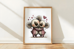 Whimsical Valentine Koala Clipart Product Image 3