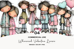 Whimsical Valentine Lovers PNG Product Image 1