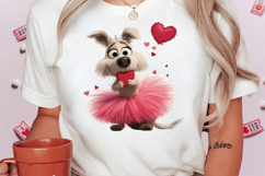 Whimsical Valentine Lucy Dog Clipart Product Image 2