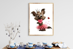 Whimsical Valentine Lucy Dog Clipart Product Image 3