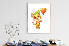 Whimsical Valentine Luna Dog Clipart PNG Product Image 3