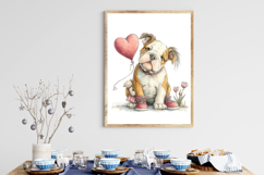 Whimsical Valentine Maximus Bulldog Clipart Product Image 3