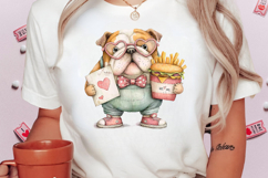 Whimsical Valentine Maximus Bulldog Clipart Product Image 2