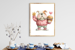 Whimsical Valentine Maximus Bulldog Clipart Product Image 3