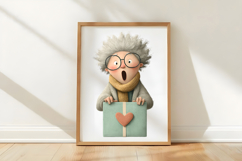 Whimsical Valentine Old Woman Clipart Product Image 3