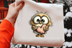Whimsical Valentine Owl Clipart Product Image 2