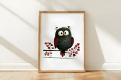 Whimsical Valentine Owl Clipart Product Image 3