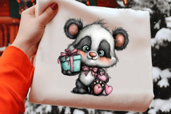 Whimsical Valentine Panda Clipart Product Image 2