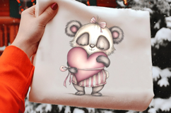 Whimsical Valentine Panda Clipart Set Product Image 2