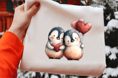 Whimsical Valentine Penguin Clipart Product Image 2