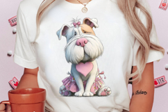 Whimsical Valentine Princess Daisy Bulldog Clipart Product Image 2