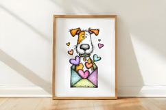 Whimsical Valentine Quirky Dog Clipart Product Image 3