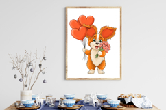 Whimsical Valentine Ruby Dog Clipart Product Image 3