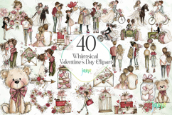 Whimsical Valentine's Day Clipart Product Image 1