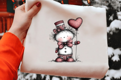 Whimsical Valentine Snowmen Clipart Product Image 2