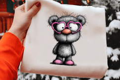 Whimsical Valentine Teddy Bear Clipart Product Image 2
