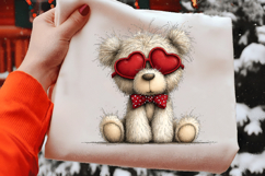 Whimsical Valentine Teddy Bear Png Product Image 2