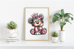 Whimsical Valentine Teddy Bear Clipart Product Image 2