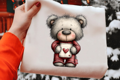 Whimsical Valentine Teddy Bear Clipart Product Image 2