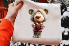 Whimsical Valentine Teddy Bear Clipart Product Image 2