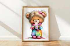 Whimsical Valentine Teddy Bear Clipart Product Image 3