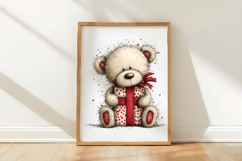 Whimsical Valentine Teddy Bear Png Product Image 3