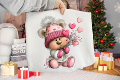 Whimsical Valentine Teddy Clipart Product Image 2