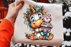 Whimsical Valentine Unicorn Clipart Product Image 2