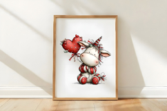 Whimsical Valentine Unicorn Clipart Product Image 3