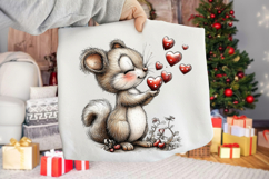 Whimsical Valentine Woodland Animals Clipart Product Image 2