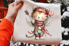 Whimsical Valentines Cat Clipart Product Image 2