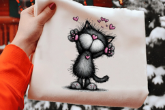 Whimsical Valentines Cat Clipart Product Image 2