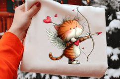 Whimsical Valentines Cat Clipart Product Image 2