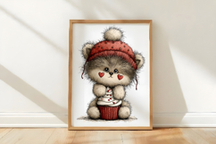 Whimsical Valentines Cat Clipart Product Image 3