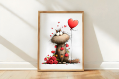 Whimsical Valentines Cat Clipart Product Image 3