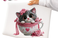 Whimsical Valentines Day Cats Clipart Product Image 2