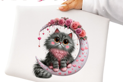 Whimsical Valentines Day Cats Clipart Product Image 2