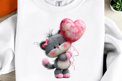 Whimsical Valentines Day Cats Clipart Product Image 3