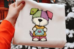 Whimsical Valentines Day Dog Clipart Product Image 2