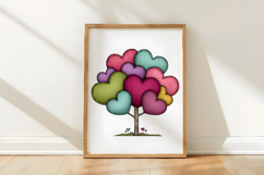 Whimsical Valentines Day Heart Tree Png Product Image 3