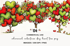 whimsical valentines Day heart tree png Product Image 1