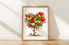 whimsical valentines Day heart tree png Product Image 3