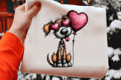 Whimsical Valentines Dog Clipart Product Image 2