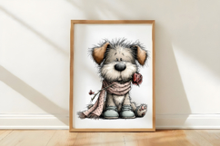 Whimsical Valentines Dog Clipart Product Image 3