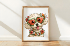 Whimsical Valentines Dog Clipart Product Image 3